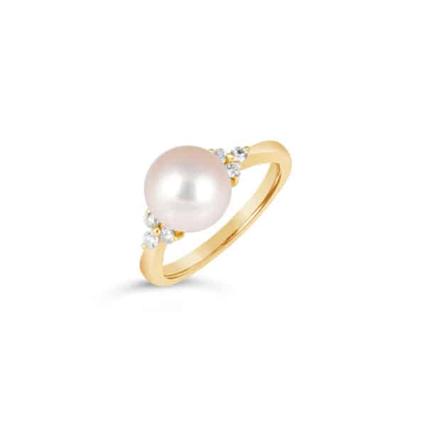 Anne Pearl & Diamond Ring
