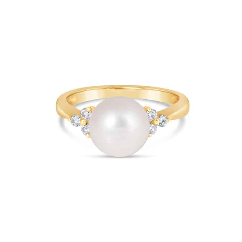 Anne Pearl & Diamond Ring