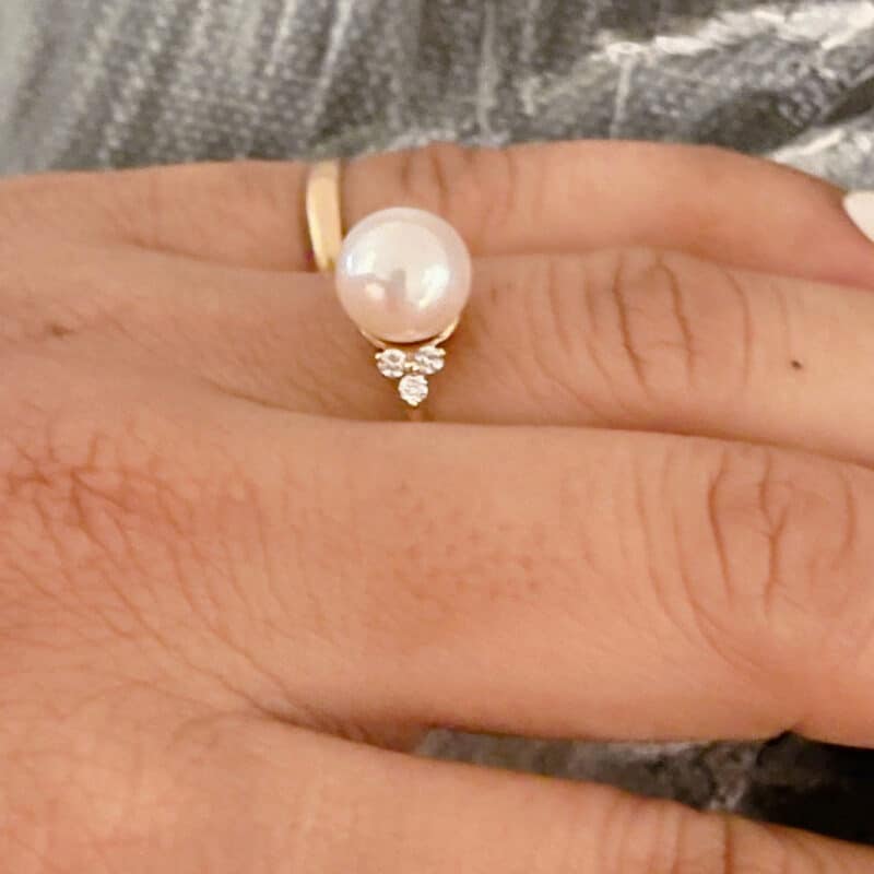 Anne Pearl & Diamond Ring