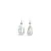 Aquamarine Baroque Pearl Earrings (L)