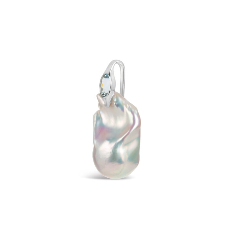 Aquamarine Baroque Pearl Pendant