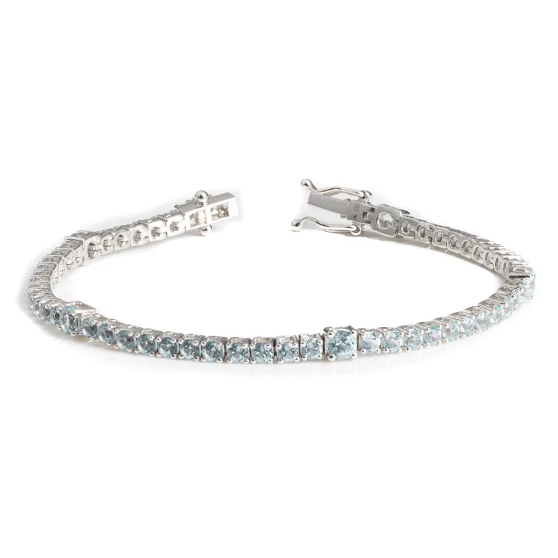 Aquamarine Tennis Bracelet / March