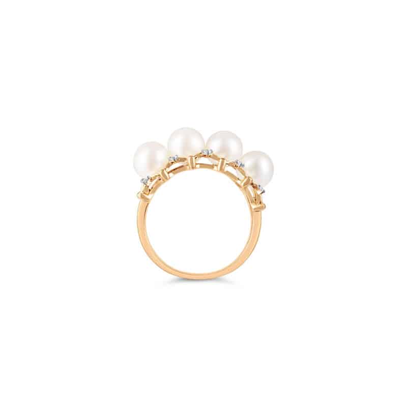 Ava Pearl and Diamond Ring