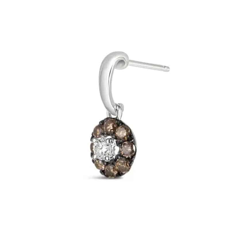 B/W Diamond  Dangler Earrings