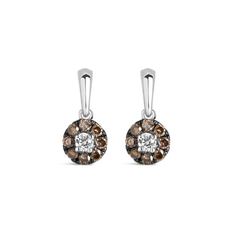 B/W Diamond  Dangler Earrings