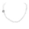 Bella Lavender Oval Pearl Necklace / Ruby Clasp / 23 Inches