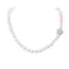 Bella Lavender Oval Pearl Necklace /Moonstone Clasp