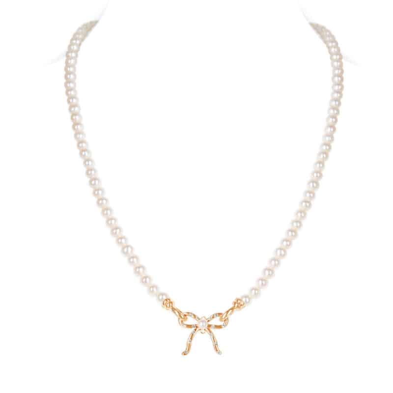Blushing Bow Center Necklace