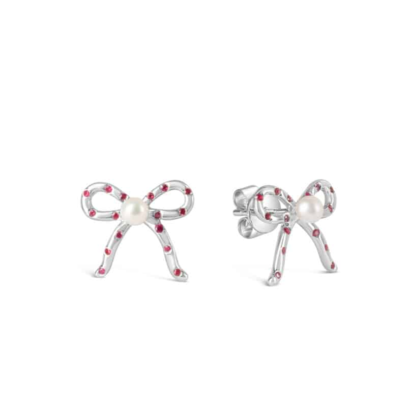 Blushing Bow  Earrings