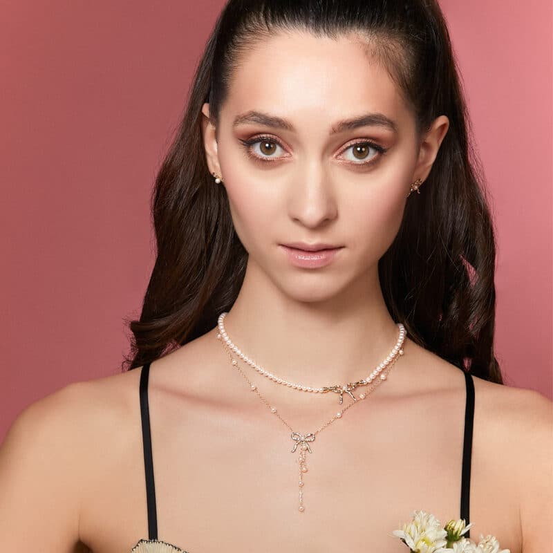 Blushing Bow Flow Necklace