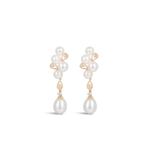 Bubbles Pearl & Diamond Earrings