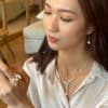 Bubbles Pearl & Diamond Ring