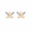 Butterfly Wings Diamond Earrings/  Regular size