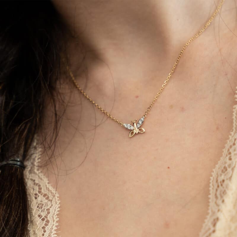 Butterfly Wings Diamond Necklace / Regular size