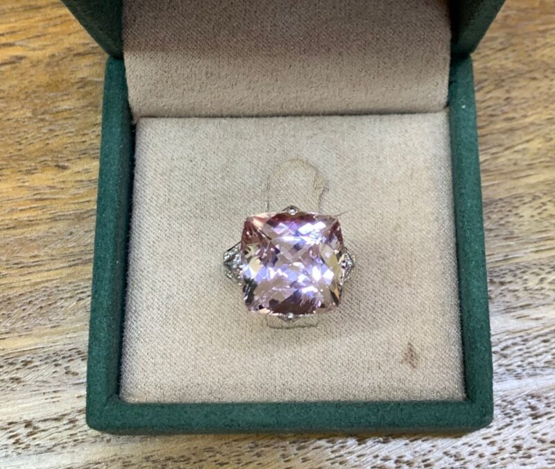 Morganite and Diamond Ring