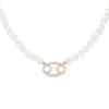Cancer Zodiac Oval Pearl Necklace