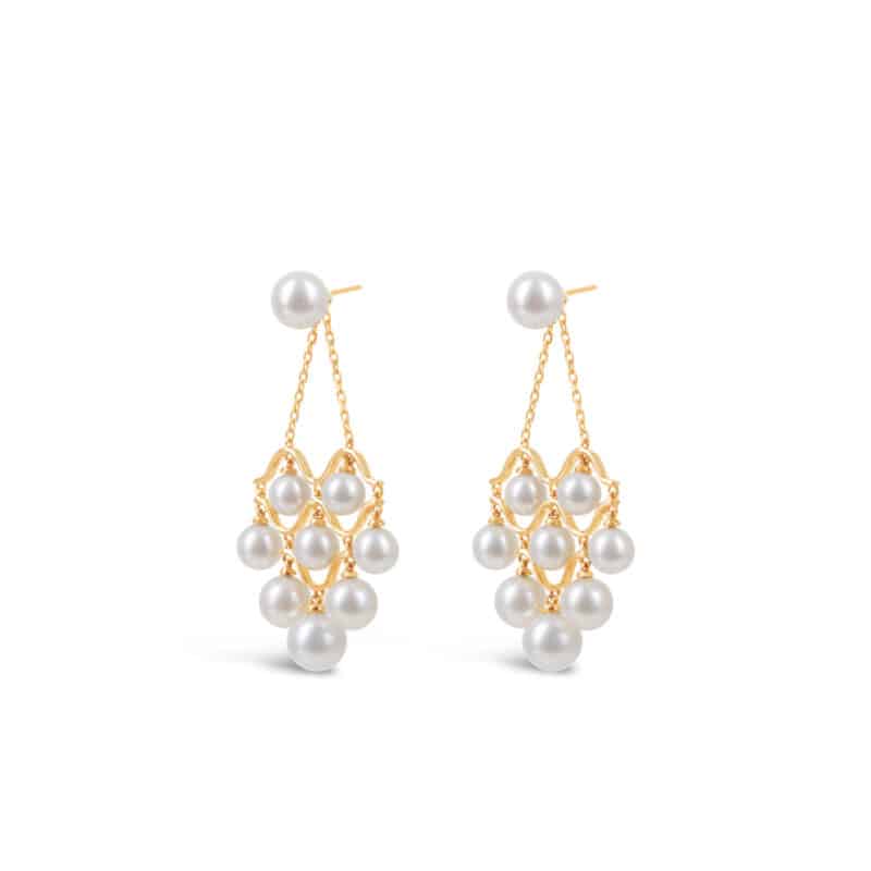 Cascade Pearl Earrings/18K