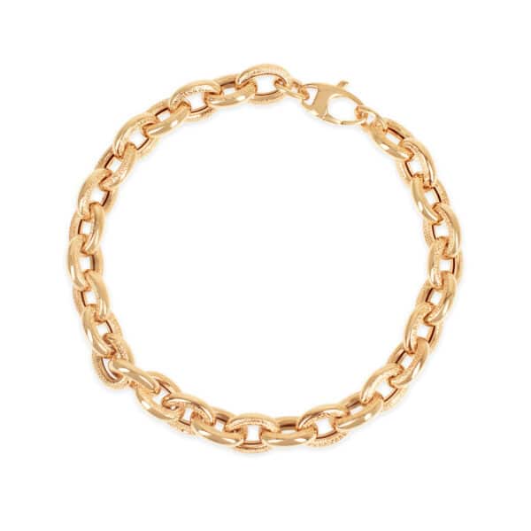 Chunky Chain Link Gold Bracelet (Matte)