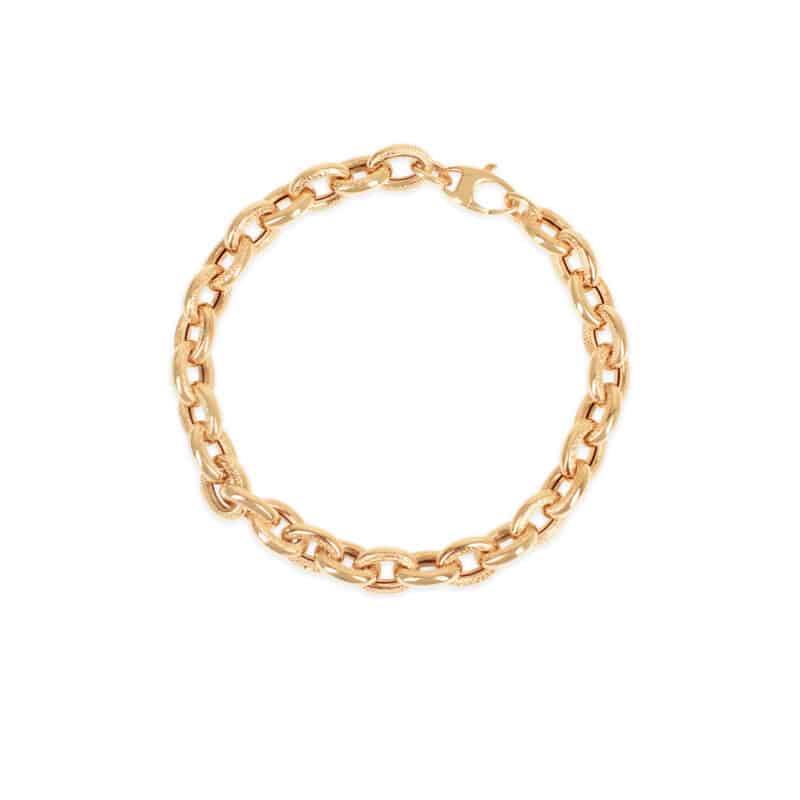 Chunky Chain Link Gold Bracelet (Matte)