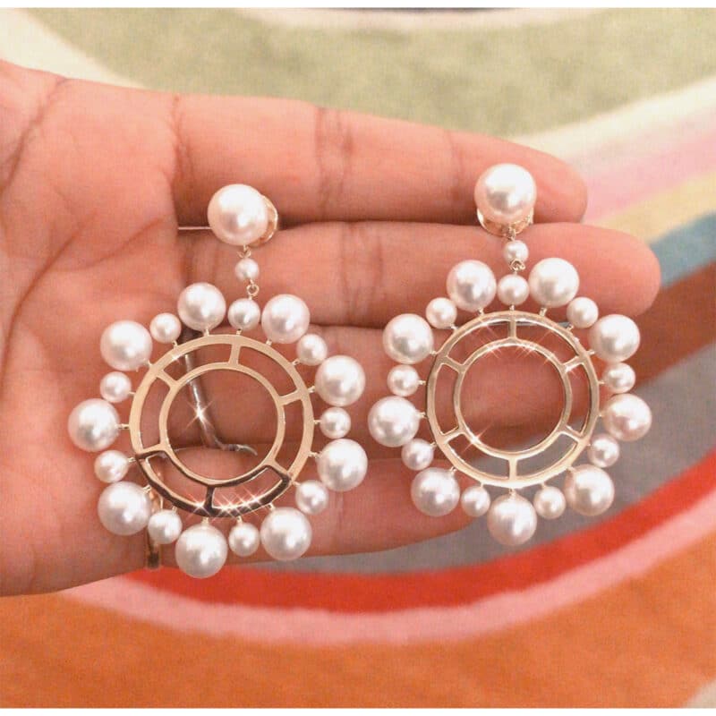 Circle of pearls Danglers