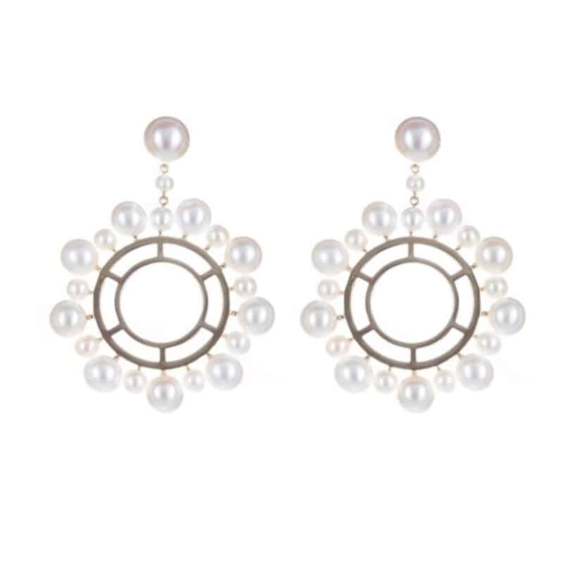 Circle of pearls Danglers