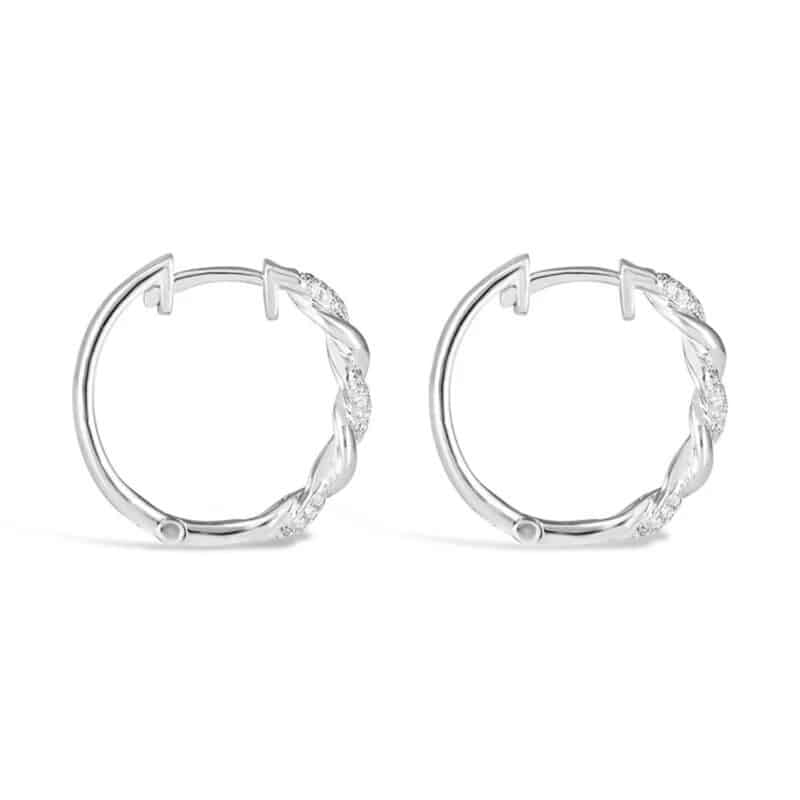 Coil Hoop with Diamond Earrings