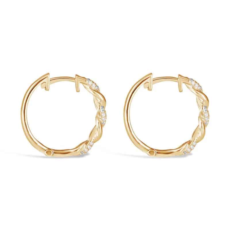 Coil Hoop with Diamond Earrings