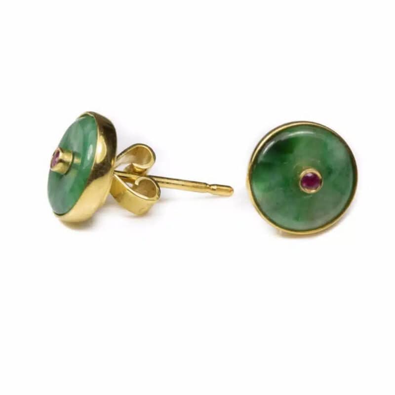 Colours Jade & Ruby Earrings