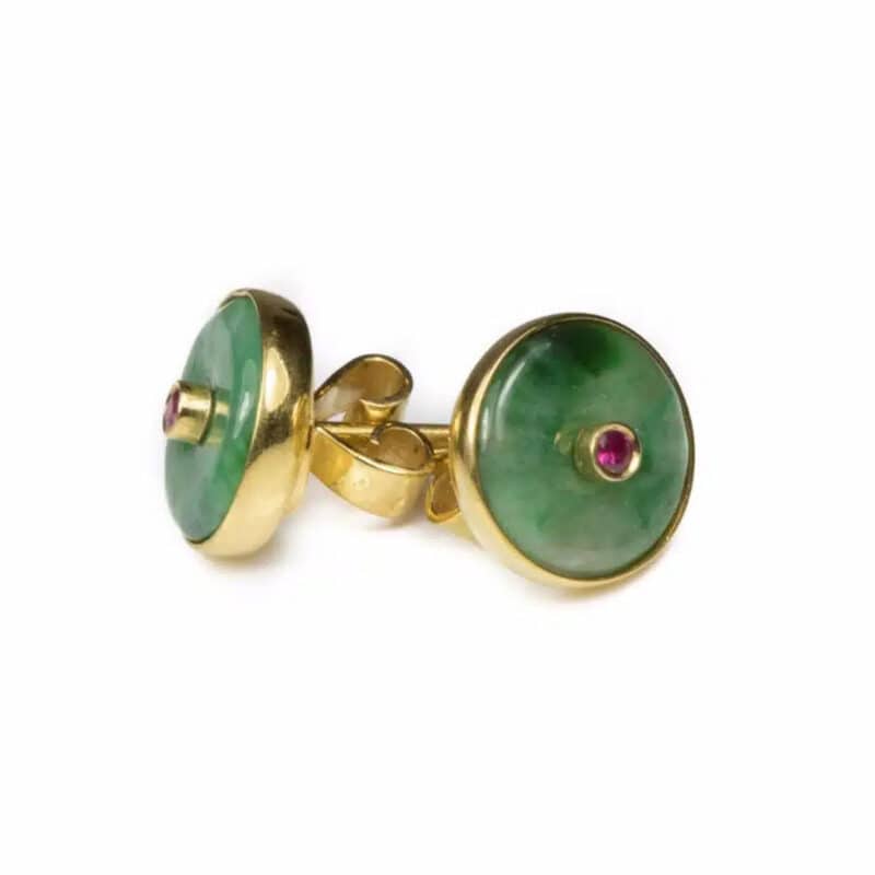 Colours Jade & Ruby Earrings