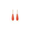 Coral and Diamond Drop Earrings 18K
