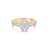 Deana Split Shank Pave Diamond Engagement Ring - Regular