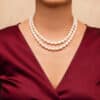 Diana Double Oval Pearl Necklace (Tube Clasp)