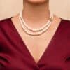 Diana Double Oval Pearl Necklace (Tube Clasp)