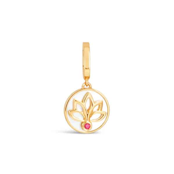 Divine Lotus Charm / Pendant - Mother of Pearl - RG