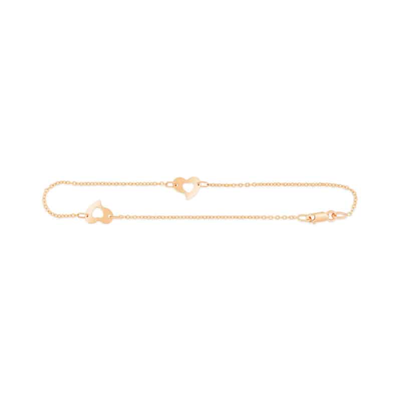 Double Heart Anklet
