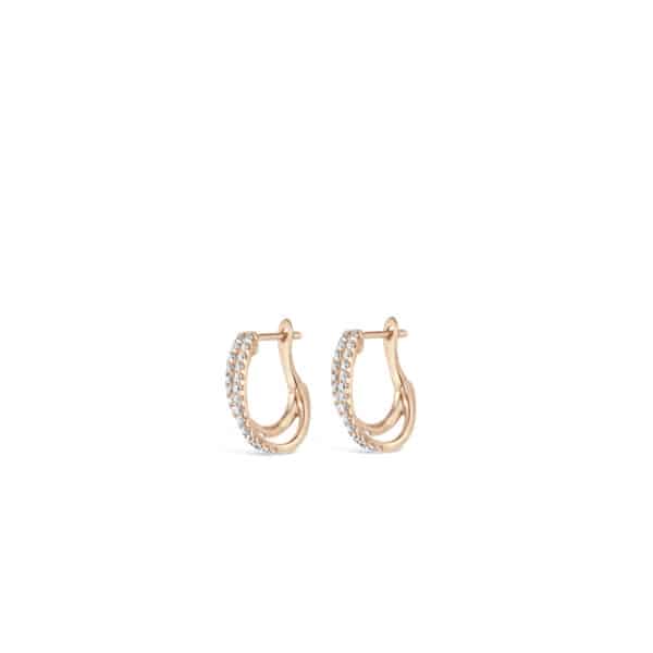 Double Pave Diamond Single Hoop
