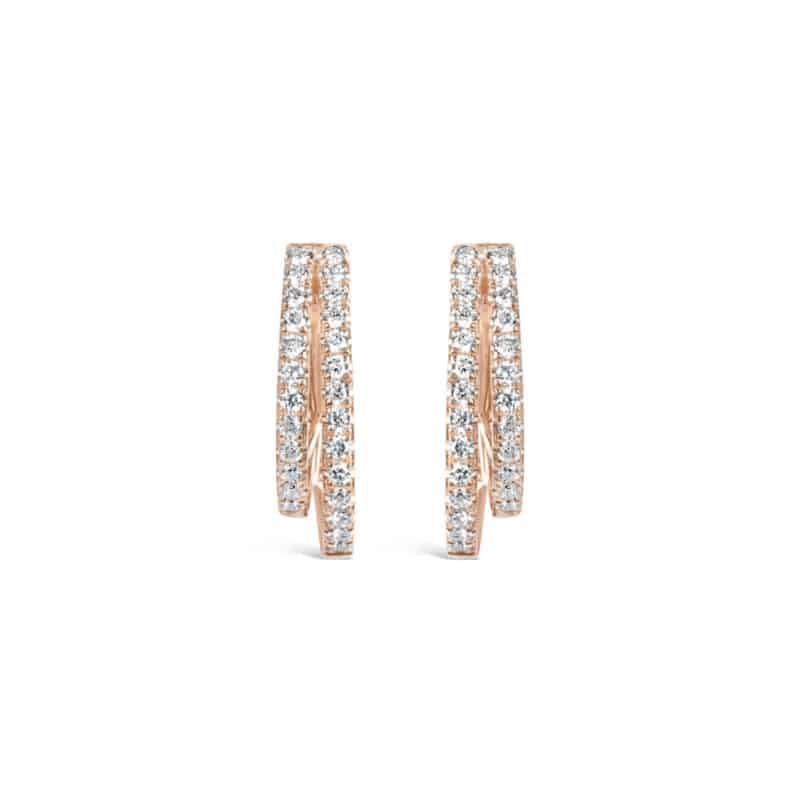 Double Pave Diamond Single Hoop