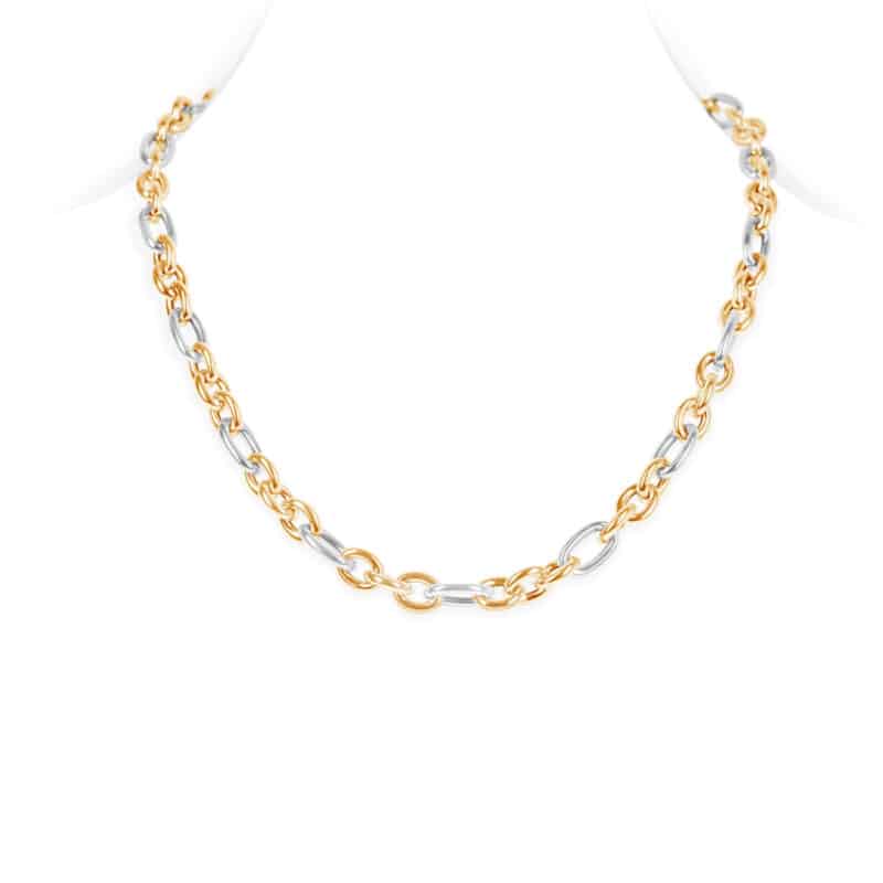 Double Tone Chain Necklace