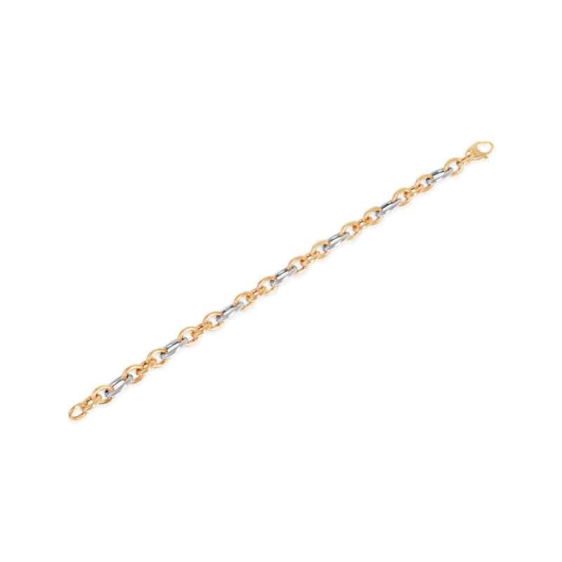 Double Tone Chunky Chain Bracelet