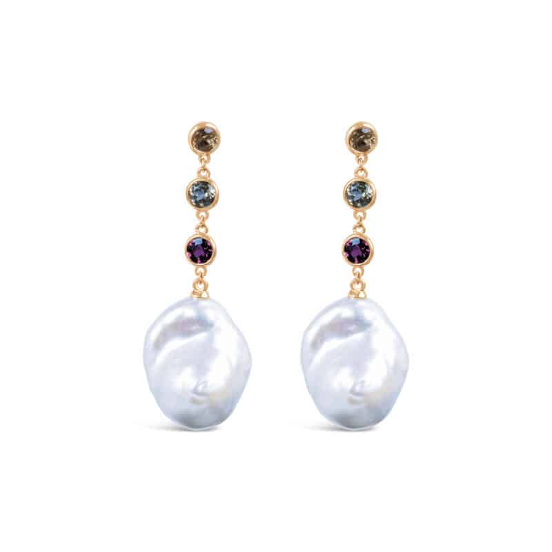 Trinity Baroque Pearl Drop Earrings