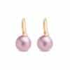 Edison Pearl Drop Earrings / Round Shape