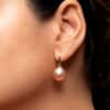 Edison Pearl Drop Earrings / Round Shape