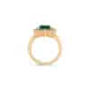 Emerald  Diamond Double Row Ring
