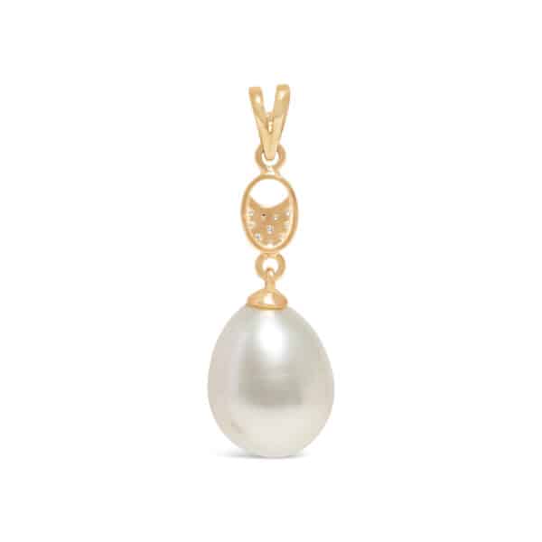 Emi Pearl & Diamond Pendant