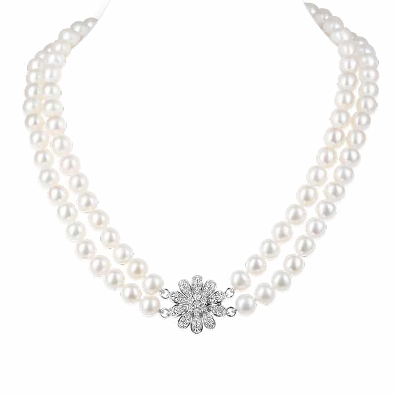 Emily Near Round Pearl Necklace/8-8.5mm