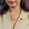 Enchanting Laligurans Brooch (Gold/Green)