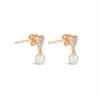 Everlasting Love Earrings with Round Pearl Drop/ Small size