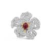 Exquisite Silver Pave Ruby Earring