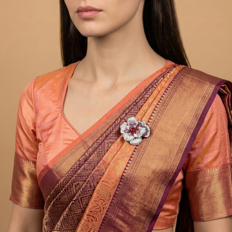 Exquisite Midnight Peony Brooch/ Pendant – KN