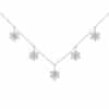 Five Snowflake Diamond Necklace